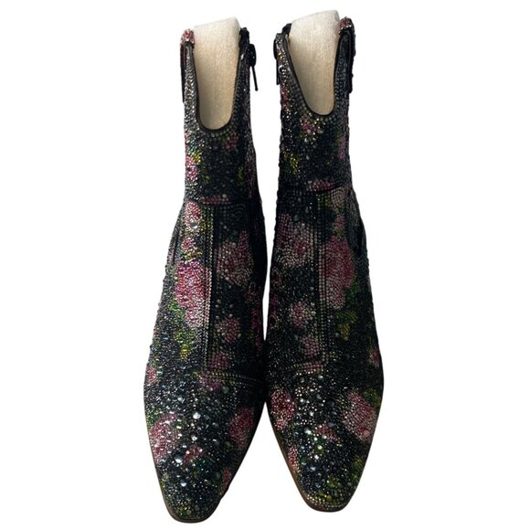 Betsey Johnson Diva Black Rhinestone Western Boots – Size 8 – Rare & Sold Out! - Picture 7 of 11